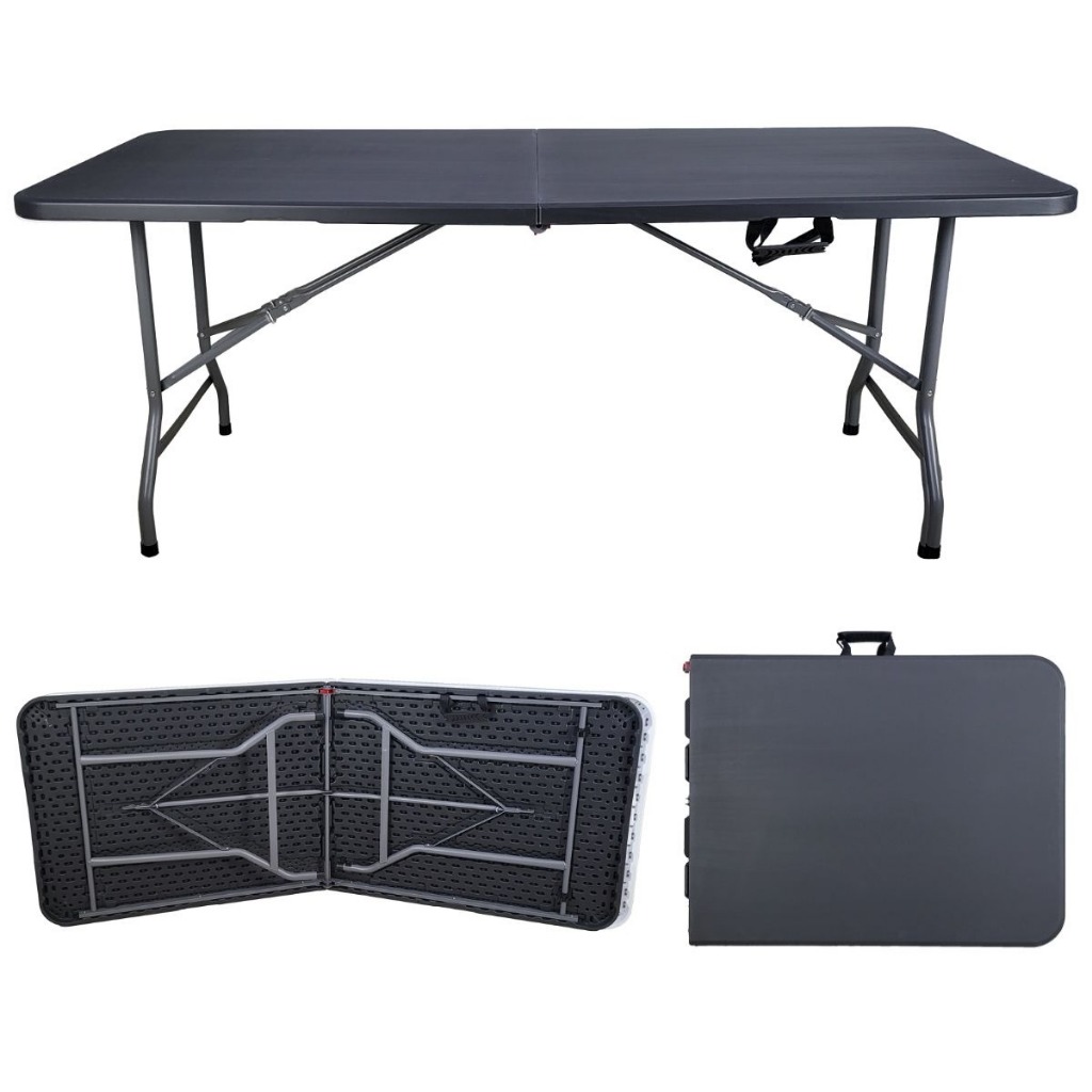 Mesa Dobrável Vira Maleta Portátil Jardim Camping 1,80m