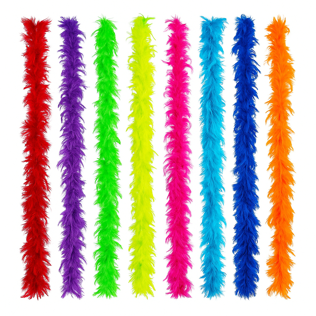 Kit 10/20/30 Unidades Marabus Pluma Pluminha Festa Balada Neon Brilha na Luz Negra em Oferta na Shopee