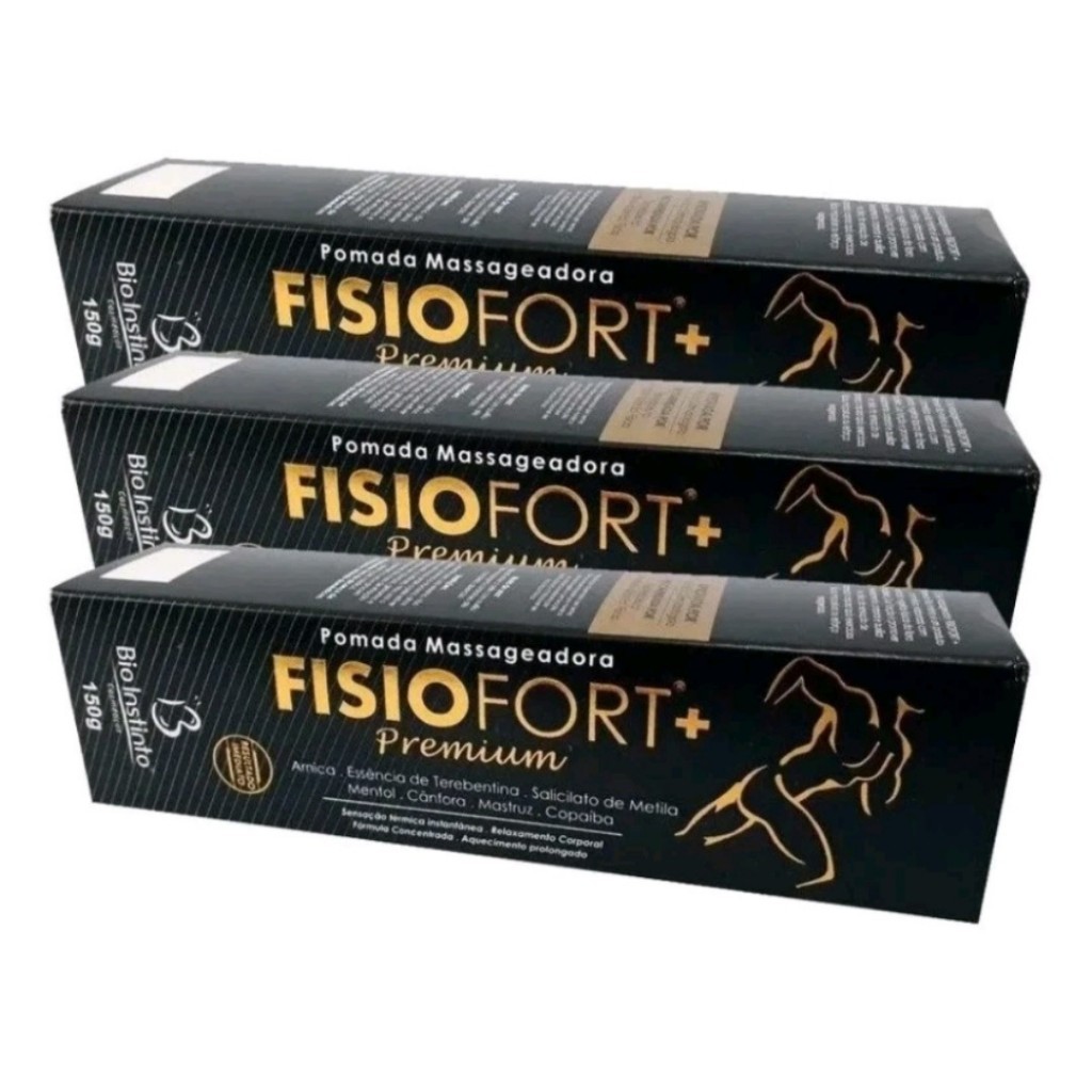 Kit 3 Pomadas Fisiofort Premium 150g - Bio Instinto