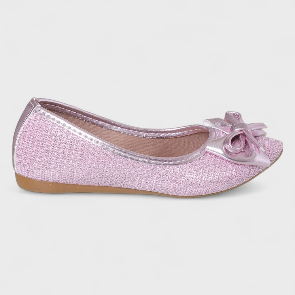Sapatilha Infantil Feminina Com Laço Brilho Glitter Princesa Rosa Menina Blogueira Casual Conforto em Oferta na Shopee