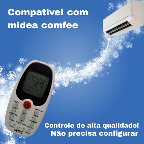 Controle Remoto Compatível Ar-Condicionado Midea Comfee