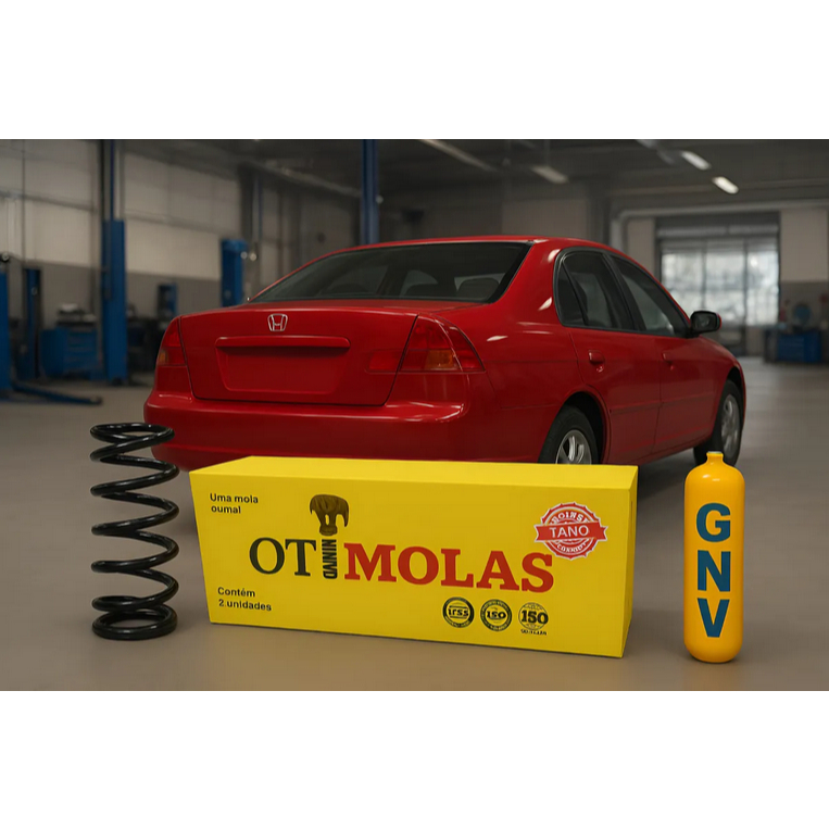 Par De Mola Traseira  Gnv Honda Civic 2001 Até 2006 em Oferta na Shopee