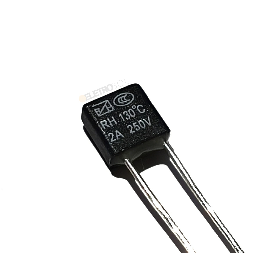 2 Fusível Térmico 2A 250V 130 Graus 130C 130°C Ventilador