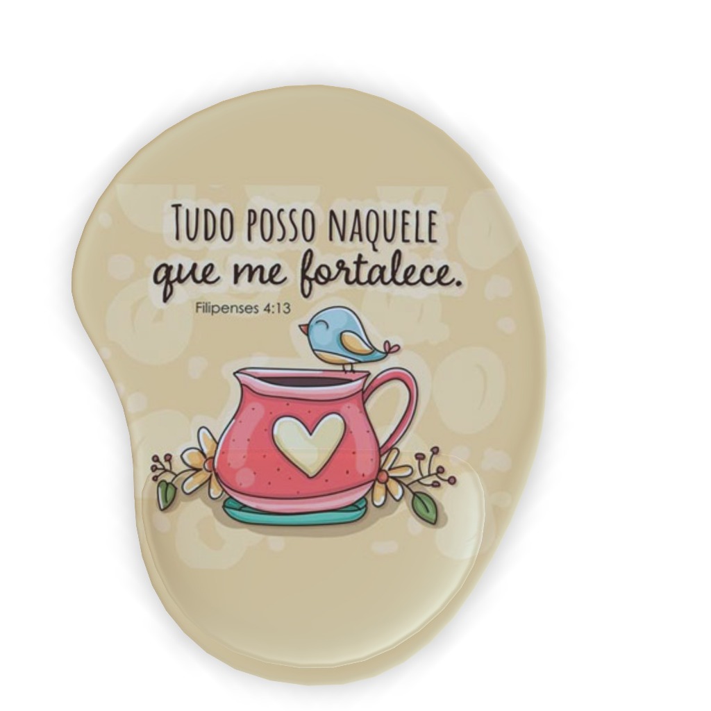 Mousepad com apoio - acessório informática computador, neopreme com emborrachado, estampas impressão digital