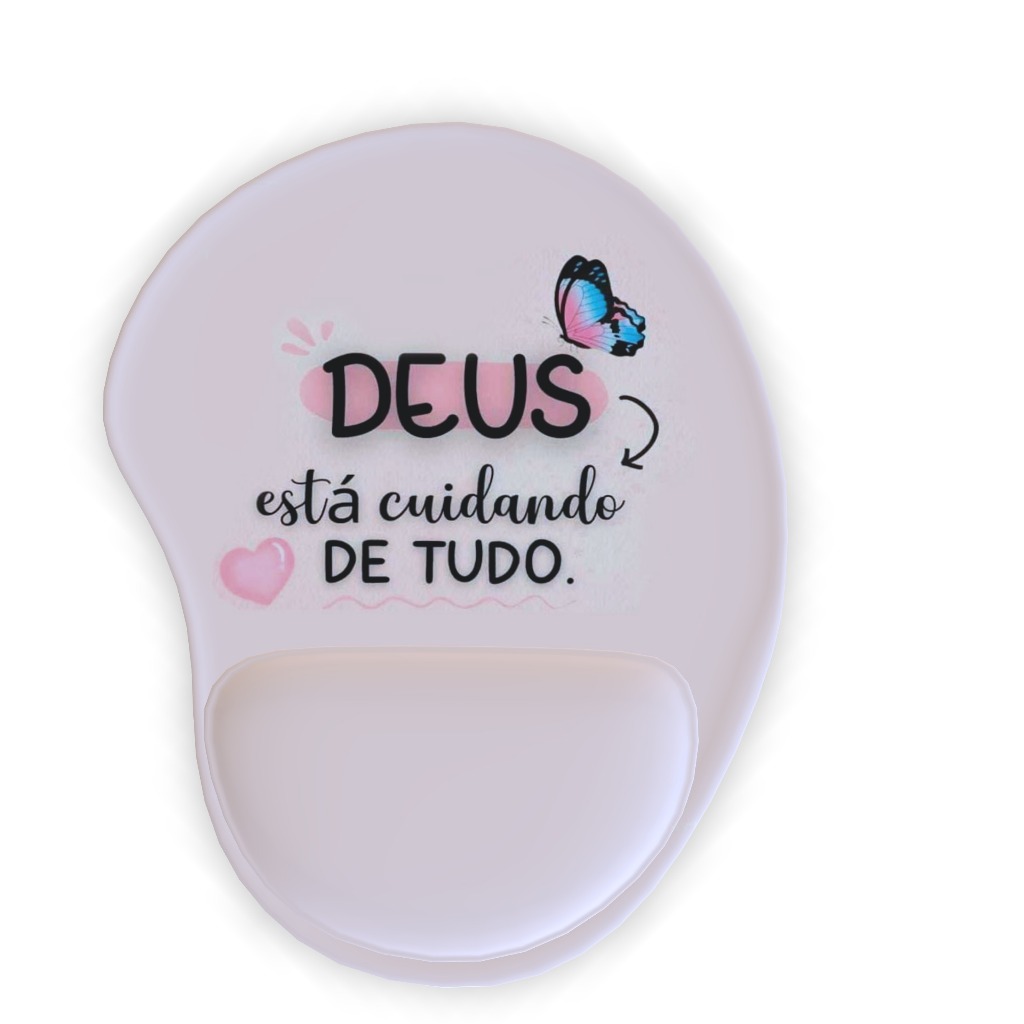 Mousepad com apoio - acessório informática computador, neopreme com emborrachado, estampas impressão digital