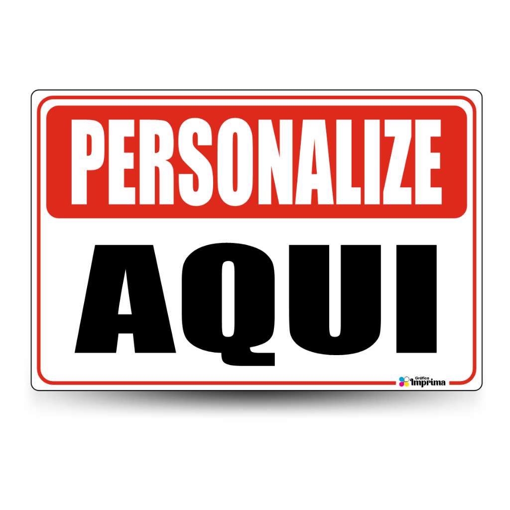 Personaliza a Placa Com Sua Escrita Frase Texto Aviso | Várias Medidas | Placa Personalizada em Oferta na Shopee