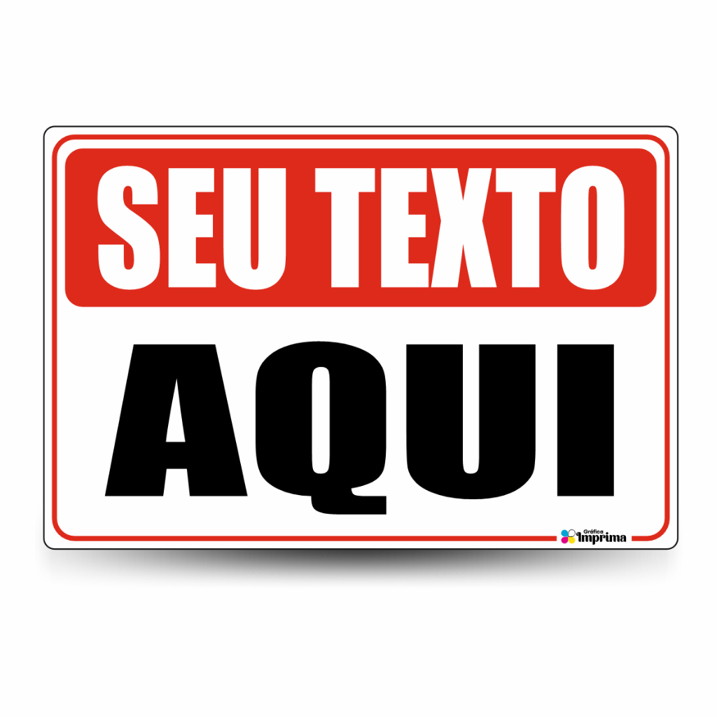 Placa Personalizada Com A Sua Escrita Com Sua Frase Com Seu Texto 30x20cm