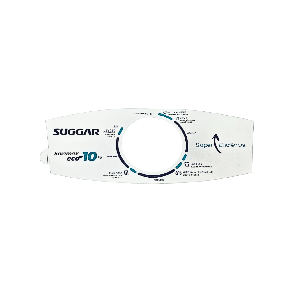 Adesivo Painel Tanquinho Suggar Eco 10 Kg Branco