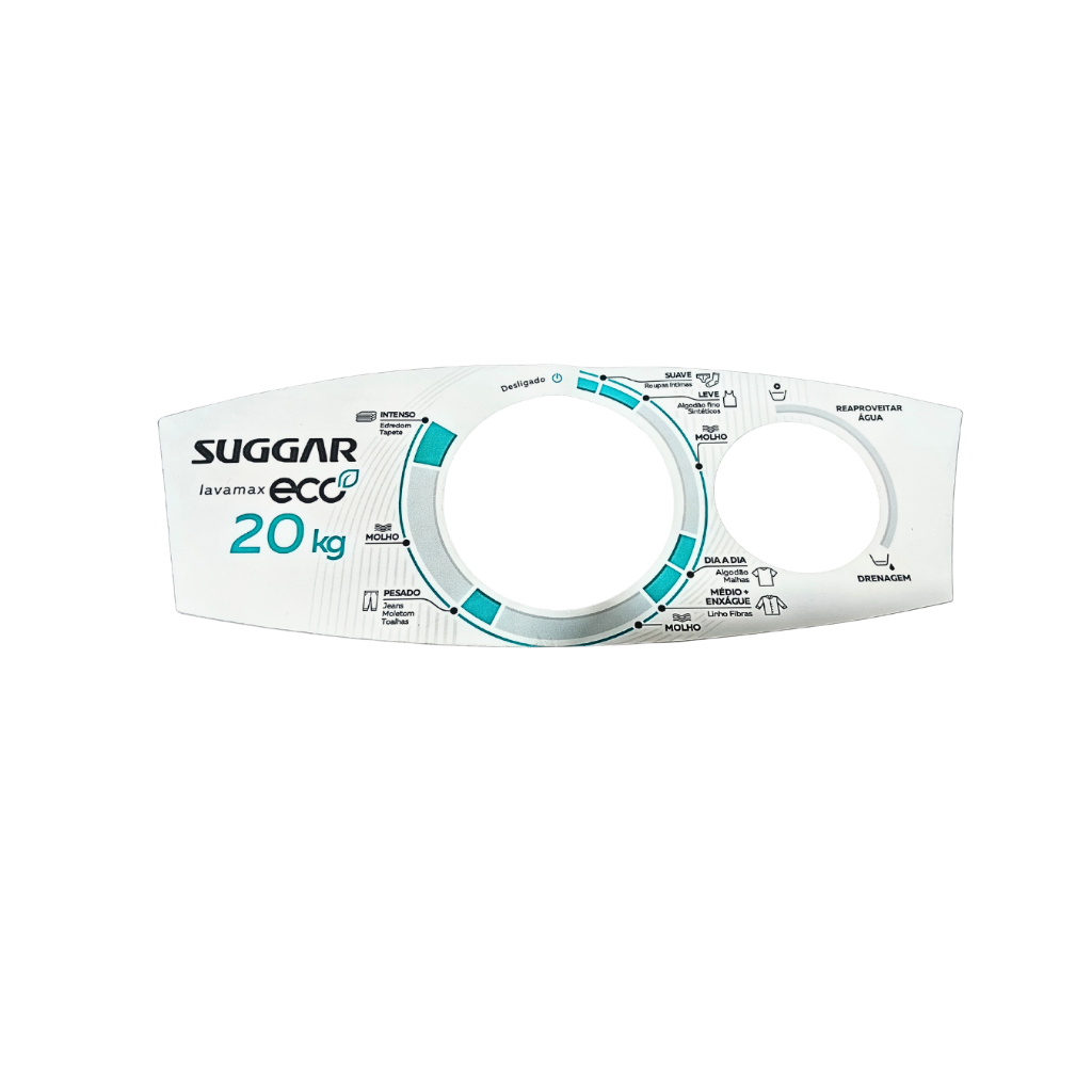 Adesivo Painel Tanquinho Suggar Eco 20 Kg Branco