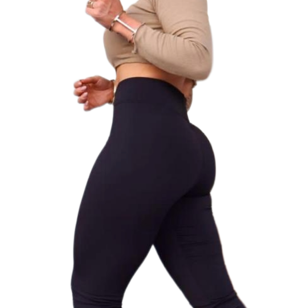 Calça Legging Feminina Fitness Cintura Alta Levanta Bumbum Zero Transparência Costura Reforçada