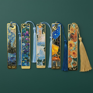 Marcador De Página De Metal para Livro Luxuoso Resistente Organização Van Gogh e Claude Monet em Oferta na Shopee