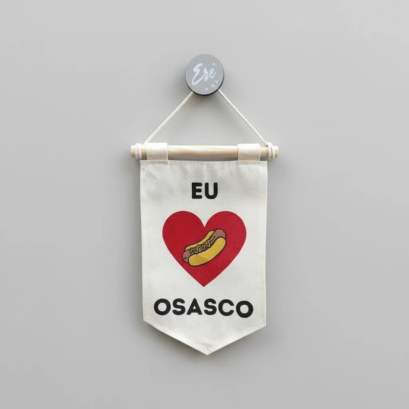 Flâmula / Bandeirinha Artesanal Decorativa Eu Amo Osasco