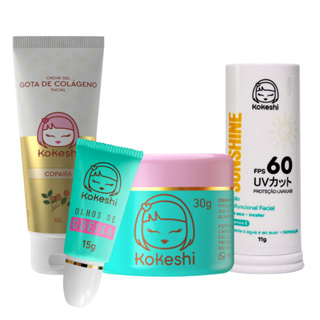 Kit Bastão Facial FPS60 Renovadores Gota de Colágeno Kokeshi em Oferta na Shopee
