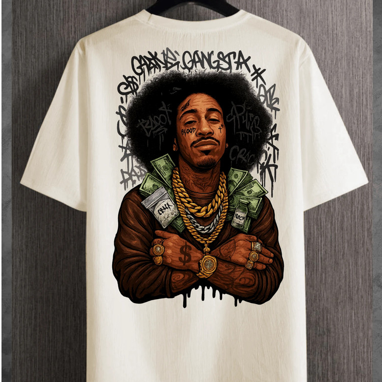 Camiseta ludacris luxo Streetwear Streetwear T-shirt Moda Unissex