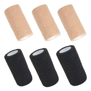 Kit 3 Bandagem Elástica Flexivel Autoaderente 10cmx4,5m Tatuagem Pet Crossfit em Oferta na Shopee