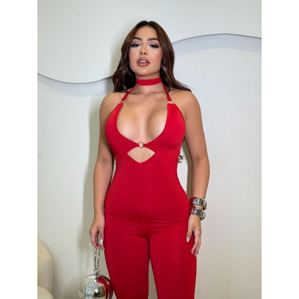 macacão argolinha tecido suplex contém bojo em Oferta na Shopee