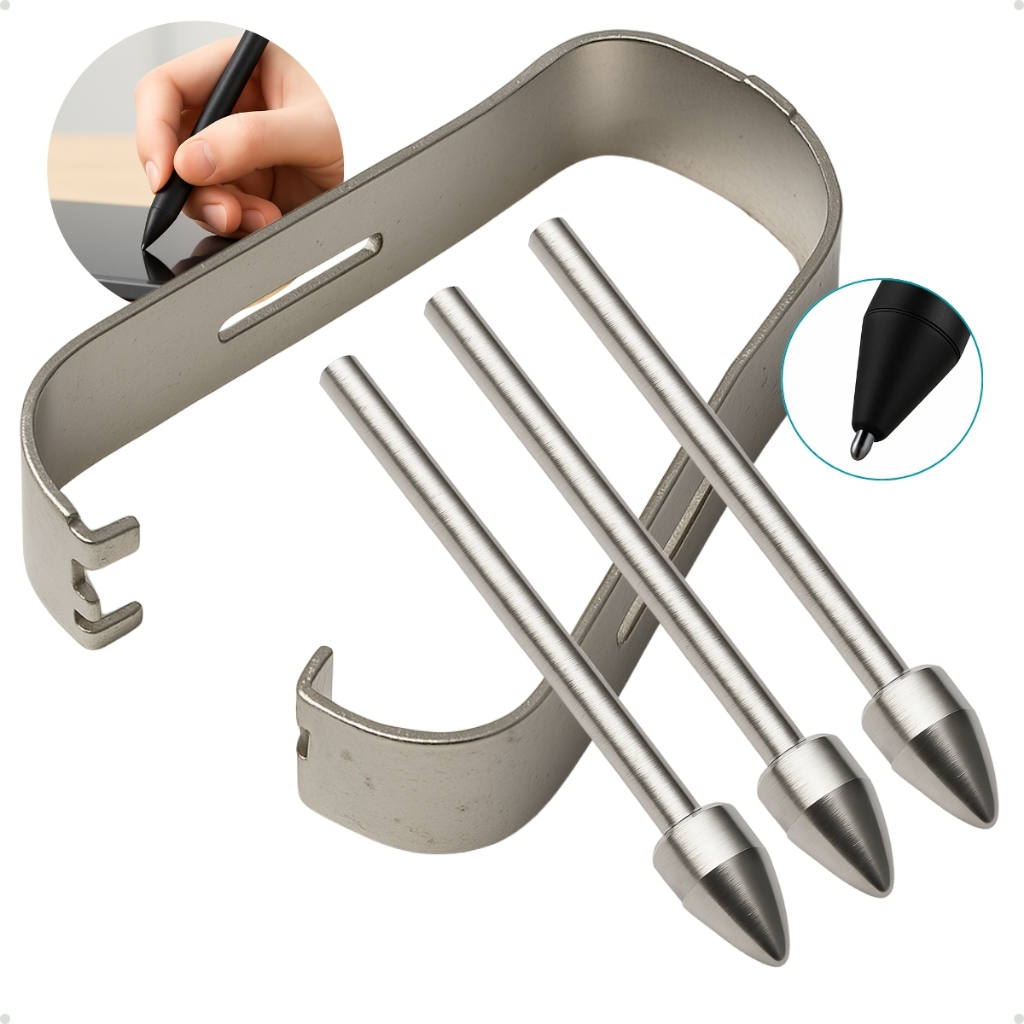 KIT 6 Pontas De Reposição De Metal Premium Resistentes Para Samsung Galaxy S-Pen Galaxy Tab E Galaxy S Ultra