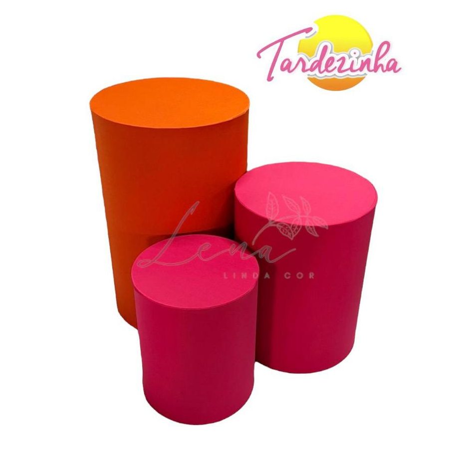 Trio de Capas para Cilindro DECORAÇÃO para Festas TARDEZINHA LINDA COR