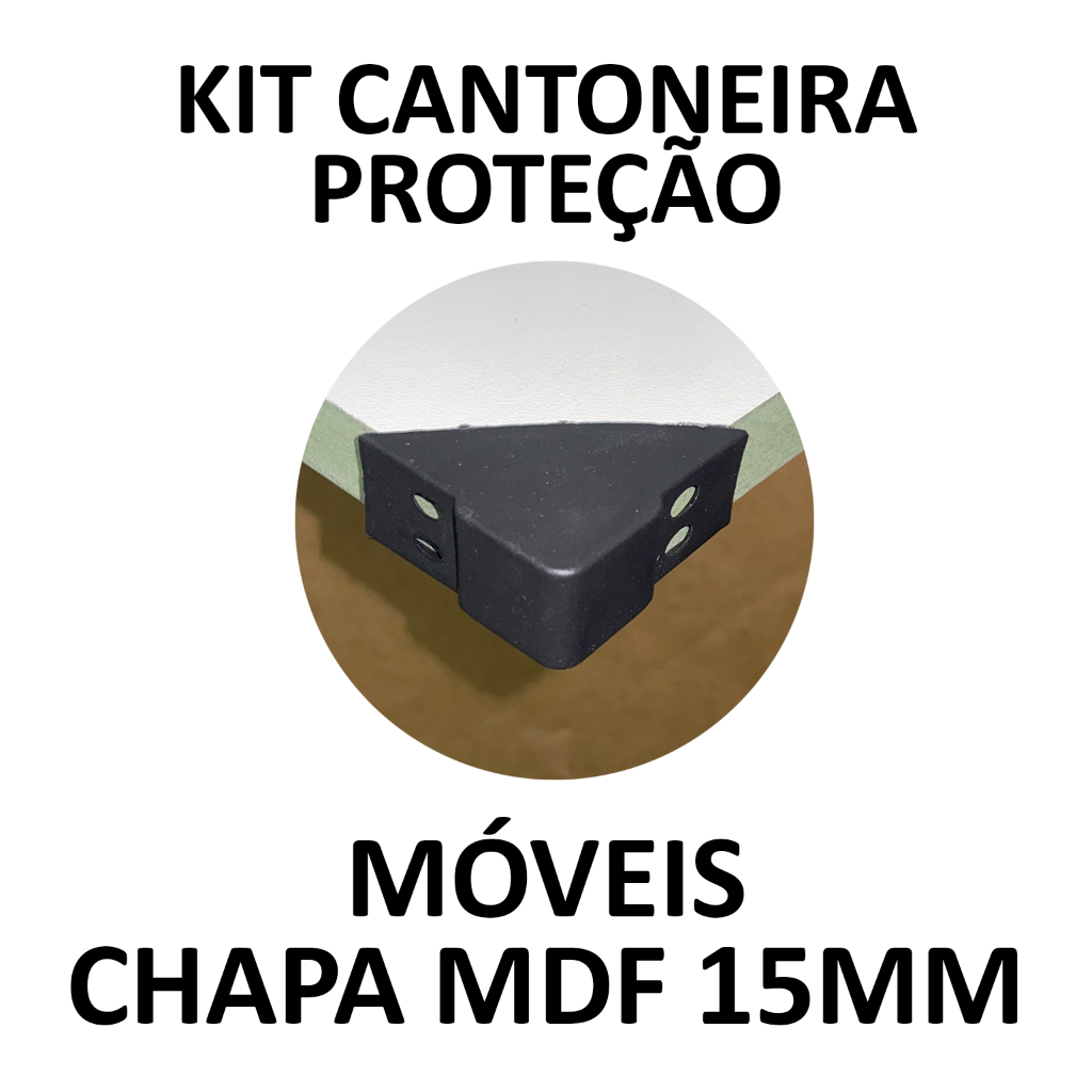 Kit Cantoneira Plástica 25 50 75 100 un Proteção Embalagem Transporte Móveis Chapa Mdf 15mm Cobertura Quina Canto Marcen