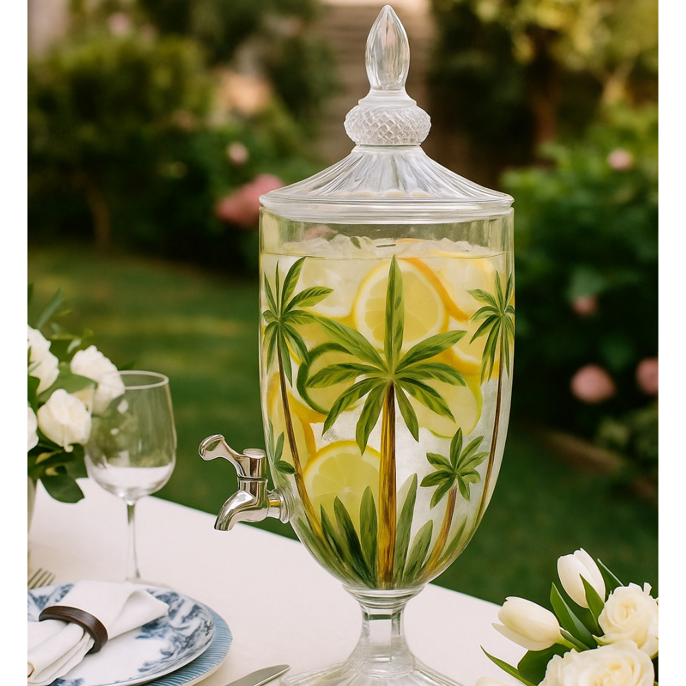 Suqueira Wolff Diamond 4,5L 2L Cristal Pintada e Transparente Elegante para Festas, Almoços Presente