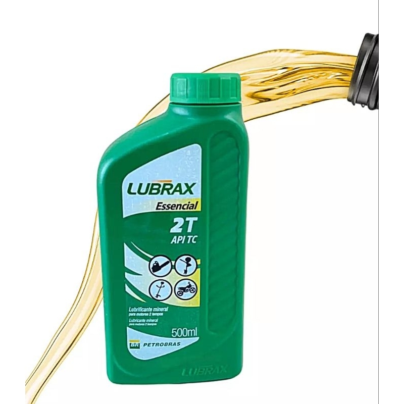 Óleo Lubrax 2T para motosserras, ciclomotores, cortadores de grama e motocicletas 500ml