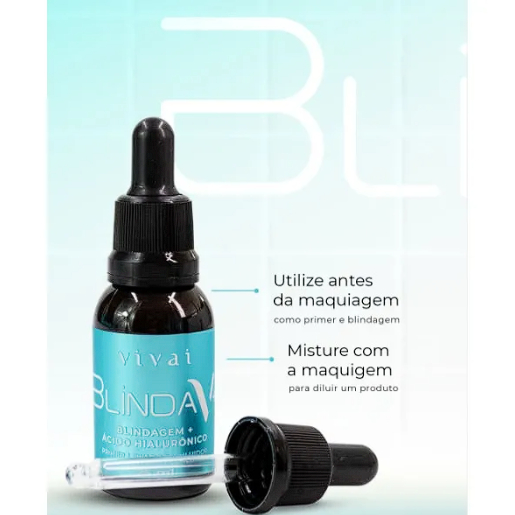 Blindagem + Ácido Hialurônico Blindav + Vivai 25 Ml Primer Fixador Diluidor em Oferta na Shopee