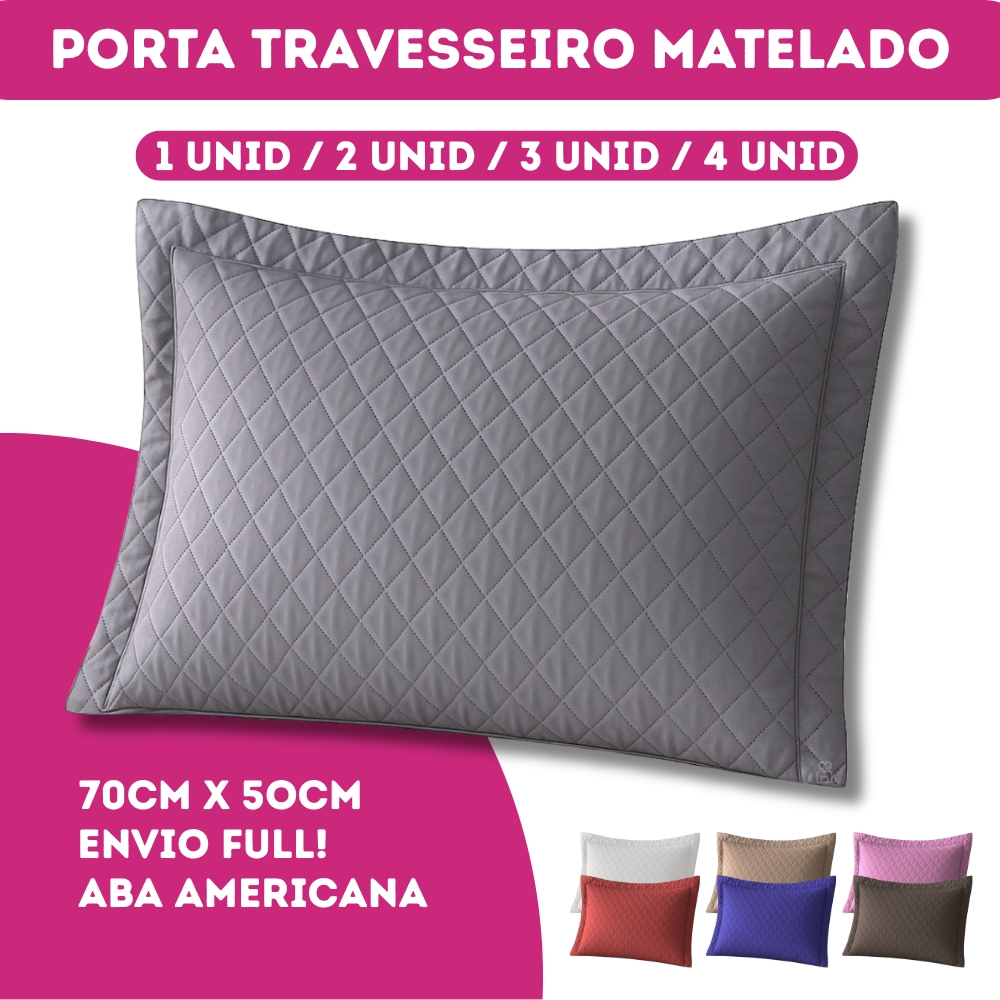 Porta Travesseiro 50 X 70 Matelado Aba Americana 400 Fios 1 2 3 4 Unidades Fronha Capa Protetora Par
