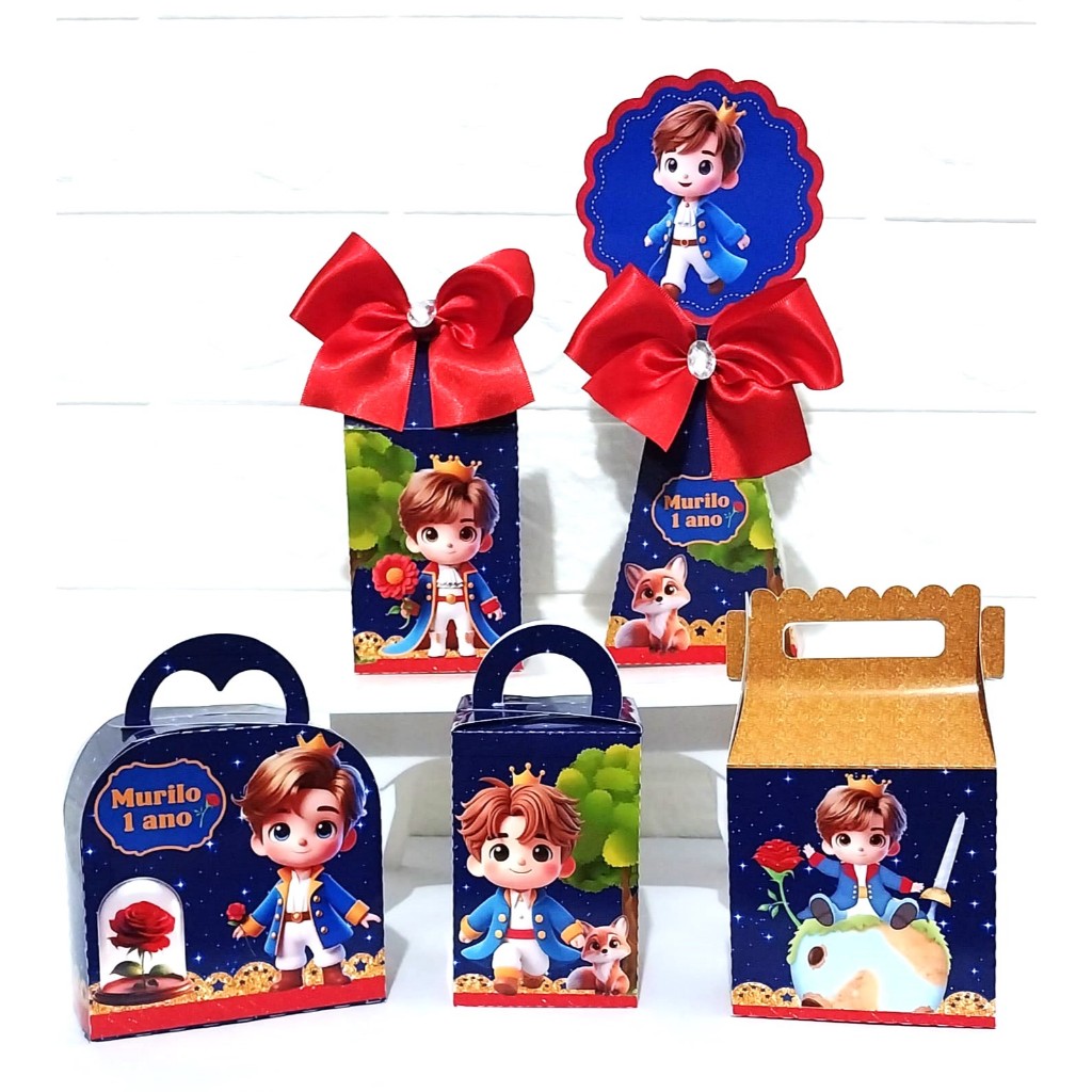 KIT FESTA O PEQUENO PRÍNCIPE - PARA MONTAR - CAIXINHAS PERSONALIZADAS - LEMBRANCINHA INFANTIL