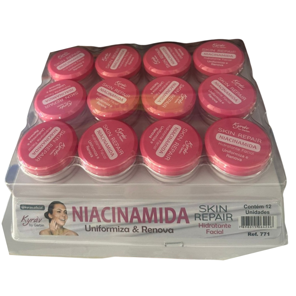 Box C/12 unidades de Hidratante Niacinamida Kyrav 10g cada Unidade