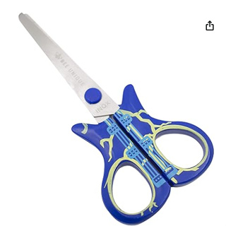 tesoura escolar lâmina inox - formato guitarra 13.5cm--BEE UNIQUE em Oferta na Shopee