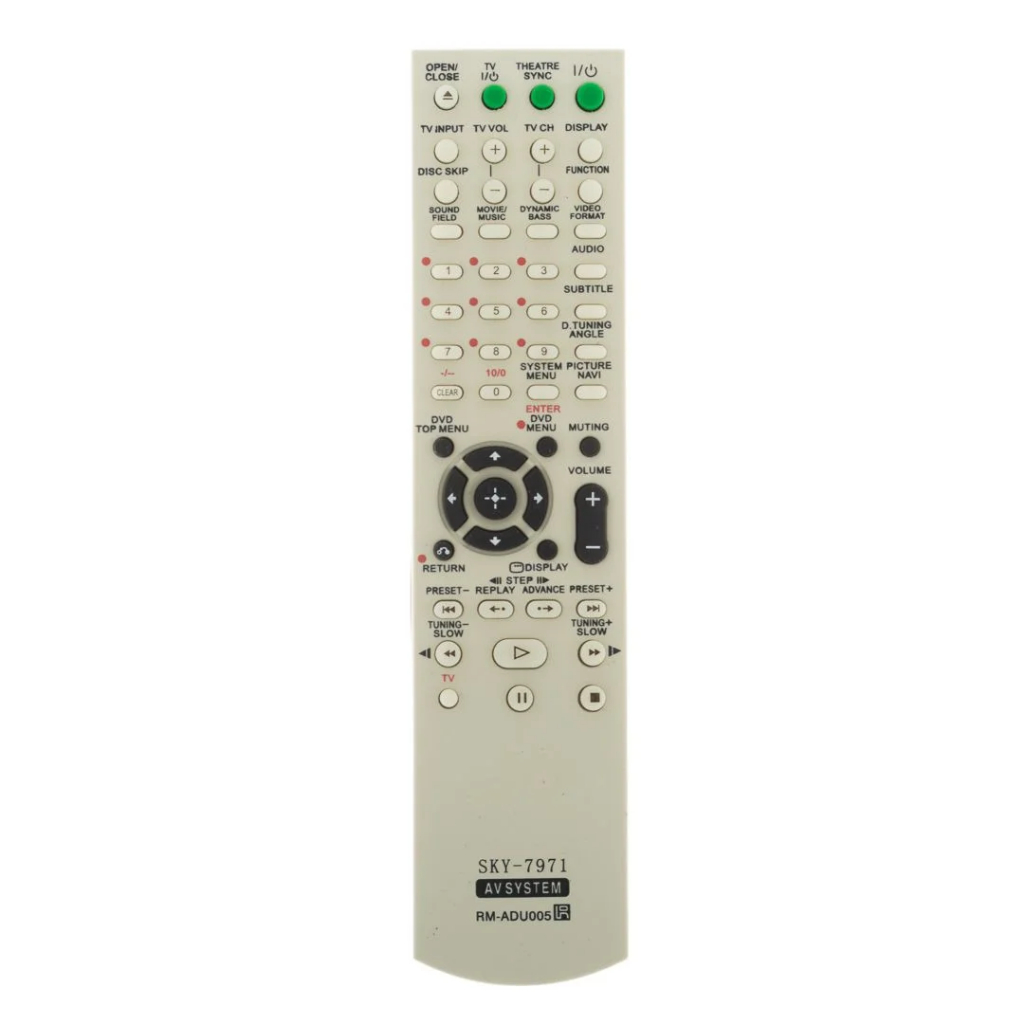 Controle Remoto Compatível com Sony DVD RM-ADU005 RMADU005 para Home Theater Theater AV System
