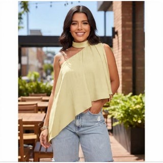 Blusa feminina de verão blusa gola alta