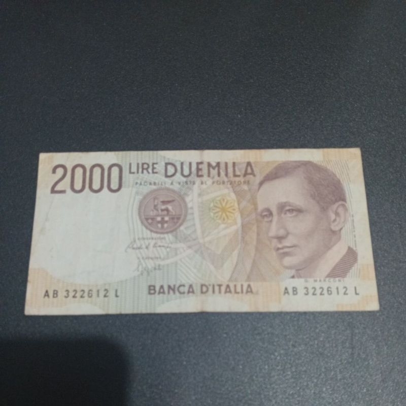 Cédula Itália 2.000 - Itália - Lira mbc