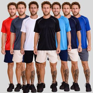 Promoção KIT-7 Camisetas  De Academia-Corrida-Treino Dry Fit Masculina  lisa Sacagem Rapida