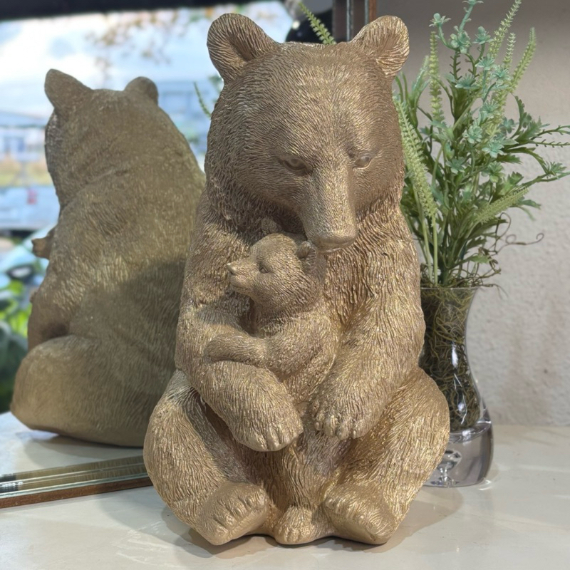 Estatua Escultura URSO com Filhote Mãe e Filho | Peça Decoração Amor Proteção União Familia Abraço em Oferta na Shopee