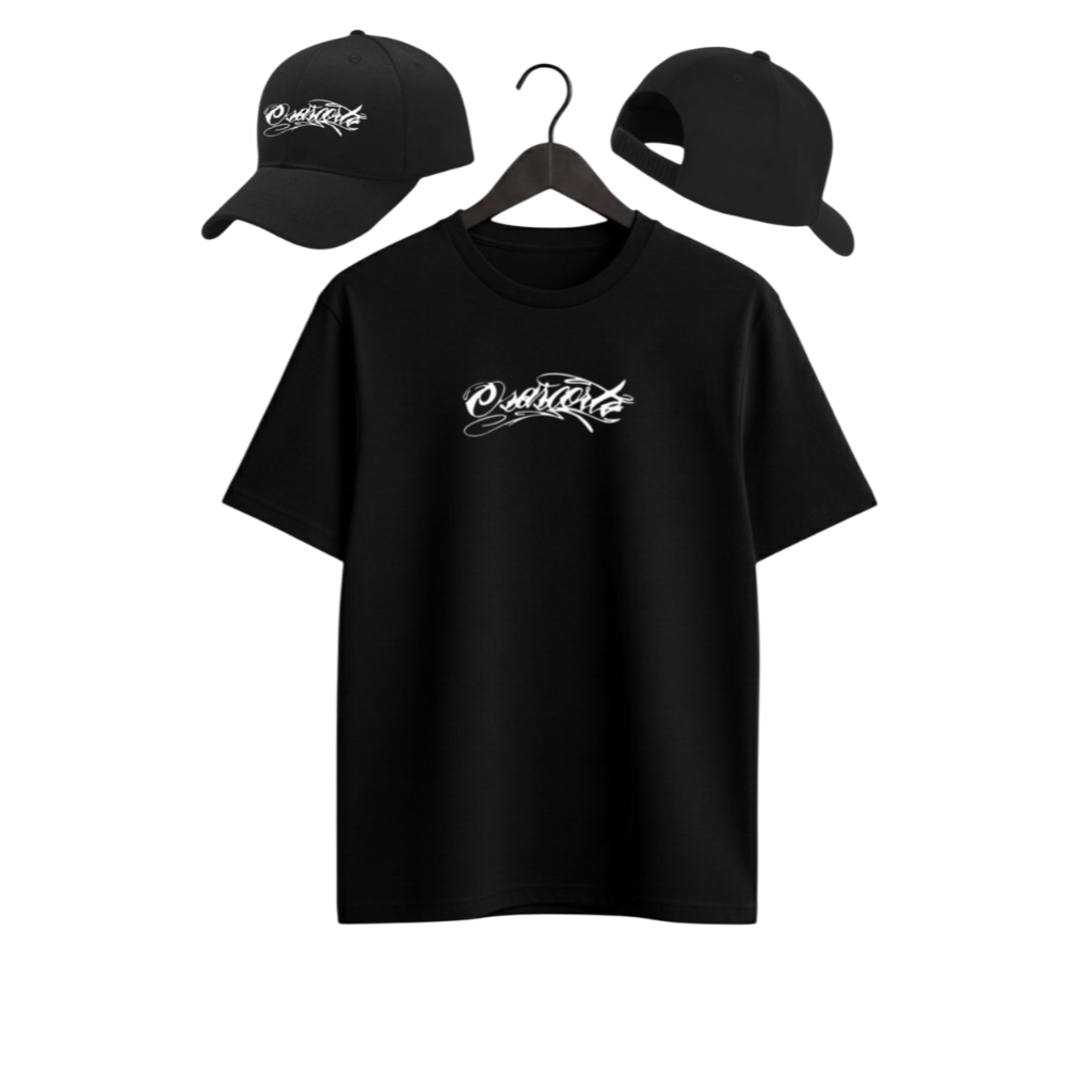 Kit Boné + Camiseta Basica 100% Algodão Osascorte 244 Moto Grau Wheeling