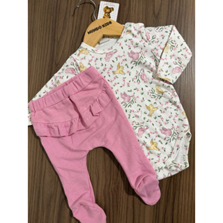Conjunto Mini&Co Body e Calça com babado Bebê Menina em Oferta na Shopee
