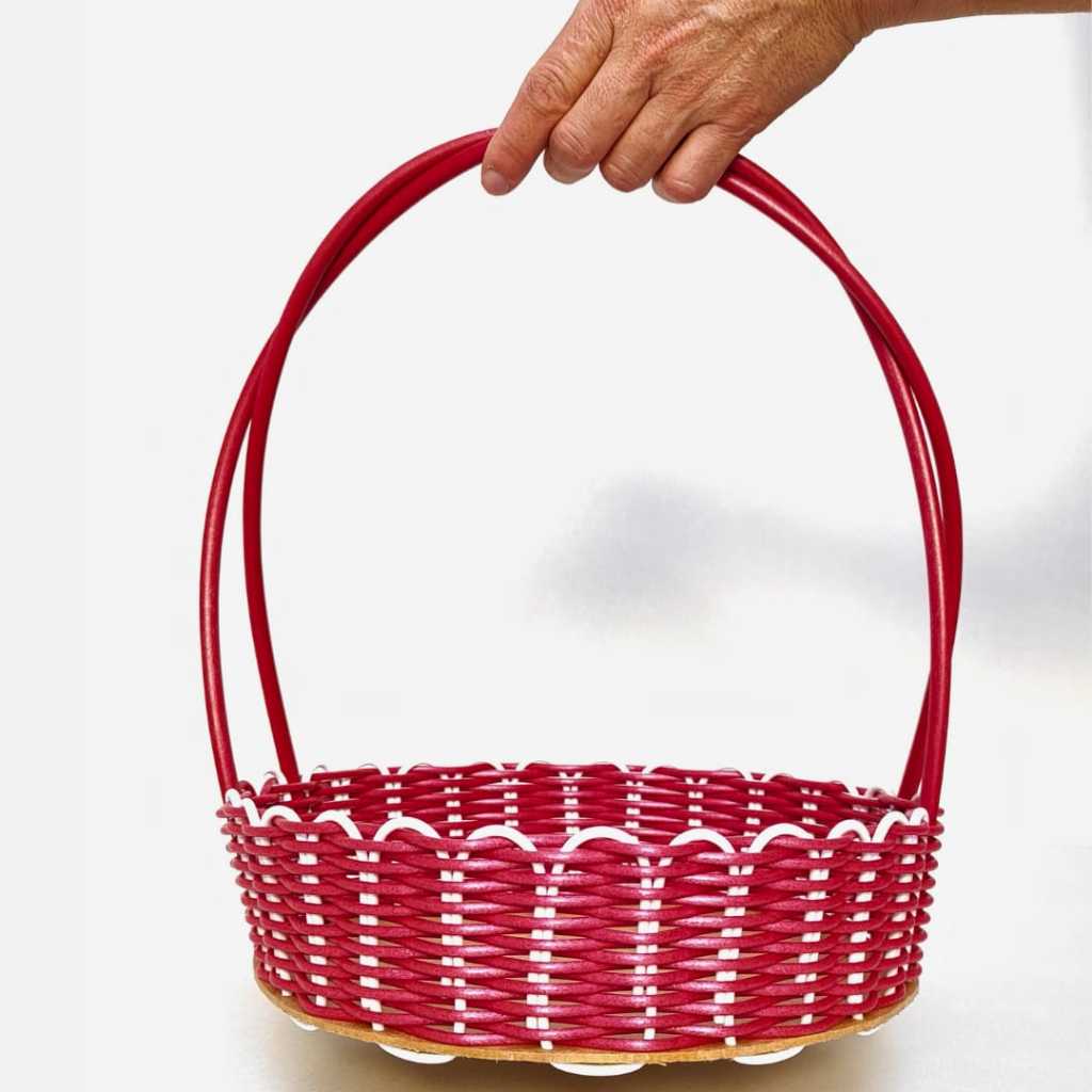 Cesta de fio sintético Redonda Para| Presente e Decoração e muito mais...