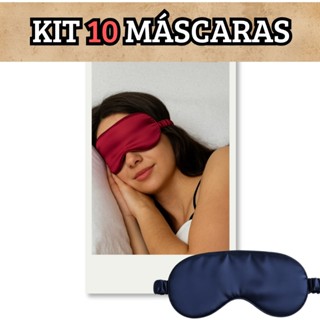 KIT 10 / 5 Mascara Tapa Olho de Cetim /Mascara de dormir/Mascara de Descanso/ com cores lindas em Oferta na Shopee