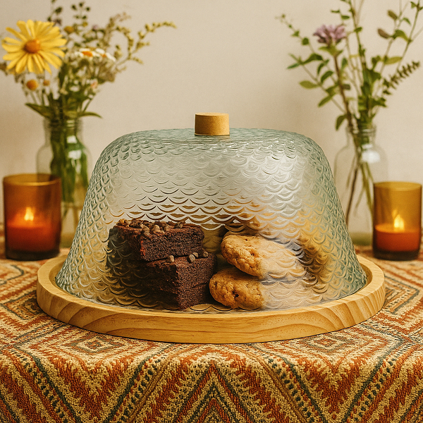 Boleira de Vidro e Madeira: Onde Comprar | BuscaProdutos