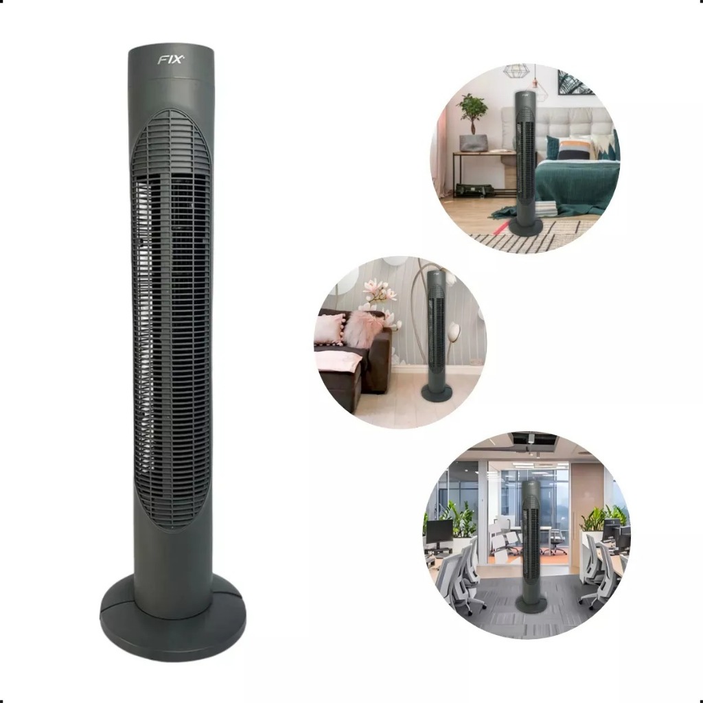 Ventilador Circulador de ar Torre, Coluna 86 cm 3 Níveis de Velocidade 50W, Baixo Ruído, 220V-127V