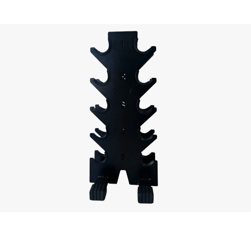 Suporte Torre 5 Pares Halteres Peso Academia Sextavado/bola Preto Hartwit