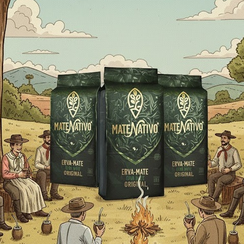 Kit 03 pcts Erva-Mate Matenativo Original - 1Kg cada vácuo
