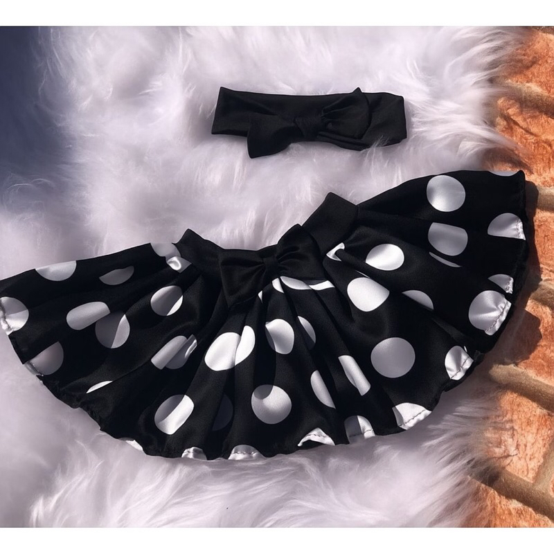 SAIA DE BOLINHA+ TIARA🤩- MODA INFANTIL