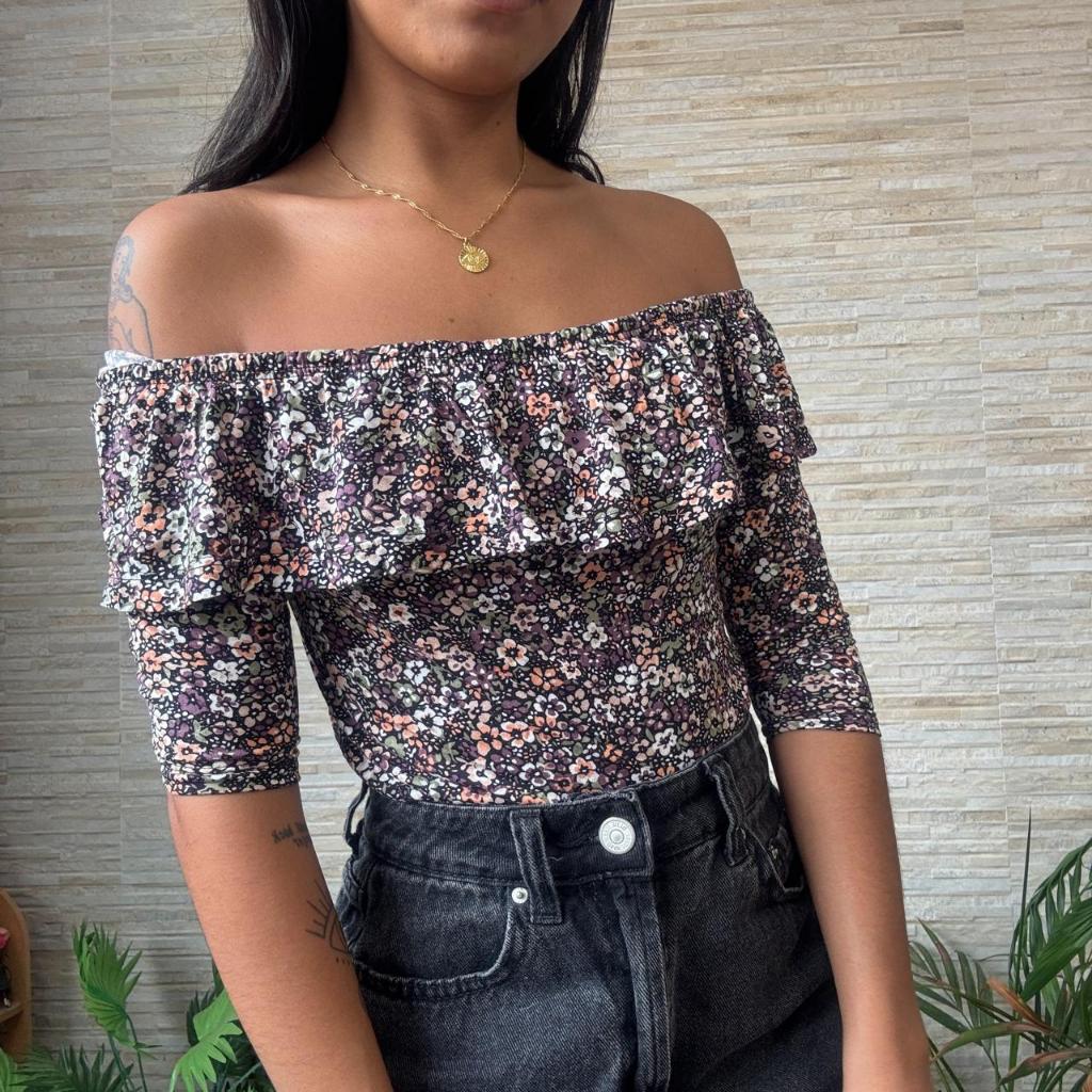 blusa cigarrinha flowers