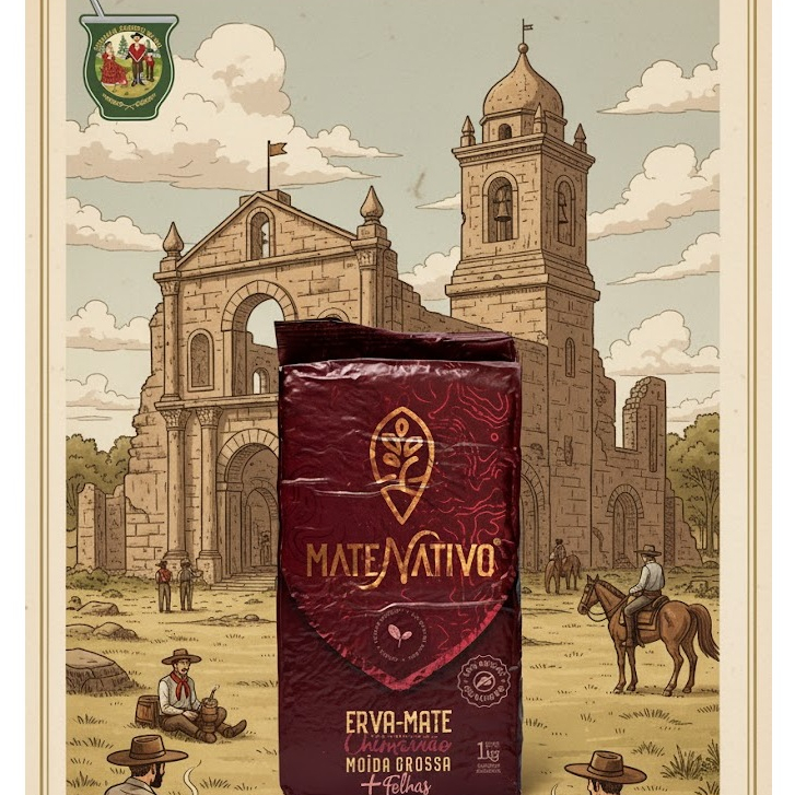Erva Mate Mate Nativo Moída Grossa + Folhas Chimarrão 1 Kg