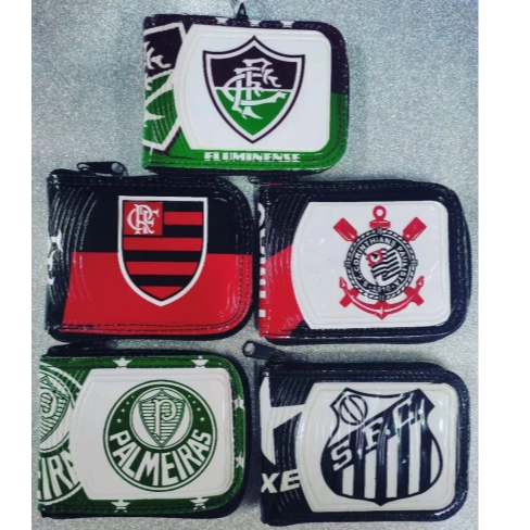 Carteira Masculina de Times BR - Couro Sintético em Oferta na Shopee