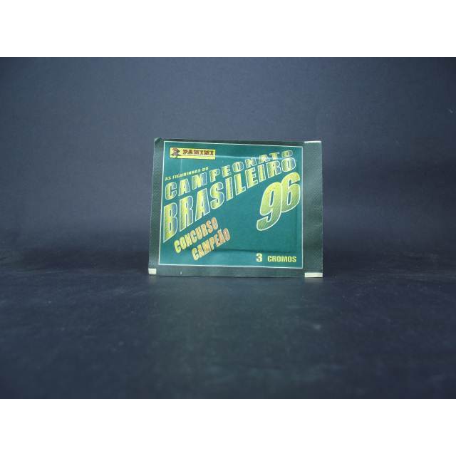 Envelope de figurinhas lacrado do Campeonato Brasileiro de 96 Panini