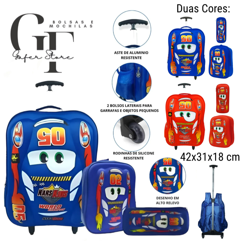 Mochila Relâmpago Mcqueen Azul: Onde Comprar | BuscaProdutos