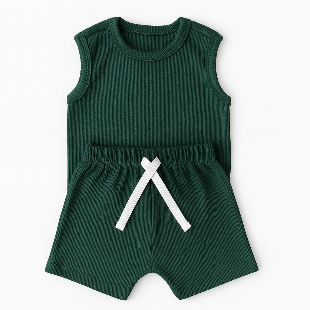 kit 3 Conjuntos Infantil Ribana Canelada  Roupa Infantil Menina/Menino Confortável e Estiloso